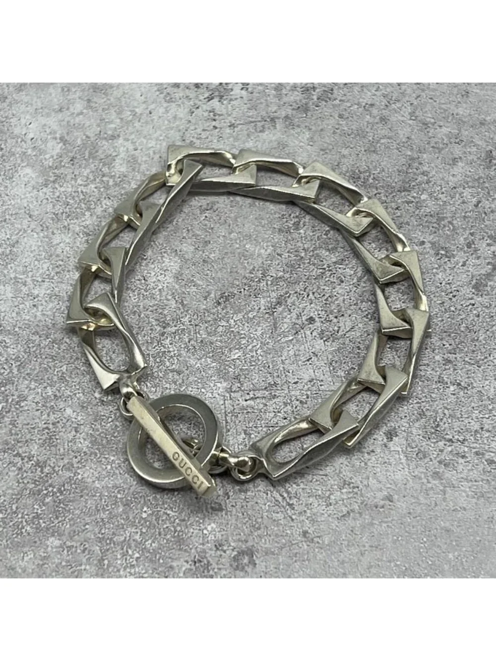 Gucci Vintage Figaro Bracelet Silver
